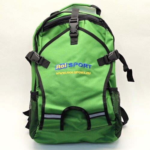 Рюкзак для роликов RolSport большой зеленый в магазине Rollbay.ru