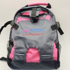 Рюкзак для роликов RolSport маленький серый-розовый
