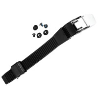 Набор Верхний стреп + бакля для роликов Powerslide Black/Silver 18cm