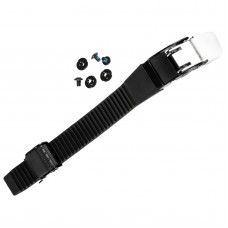 Набор Верхний стреп + бакля для роликов Powerslide Black/Silver 18cm