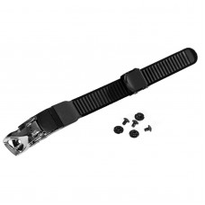 Набор Верхний стреп + бакля для роликов Powerslide Black/Silver 24cm