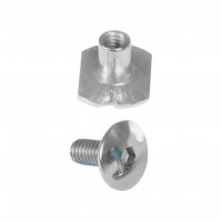 Болт кафа с гайкой Powerslide Next серебро