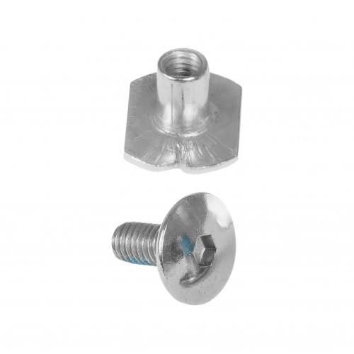 Болт кафа с гайкой Powerslide Next серебро фото Болт кафа с гайкой Powerslide Next серебро в магазине Rollbay.ru