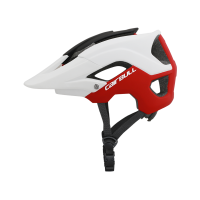 Шлем для роликов с козырьком Cairbull Terrain красно-белый