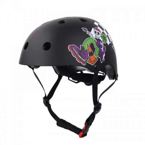 Шлем для роликов детский Flying Eagle Night Rider черный в магазине Rollbay.ru