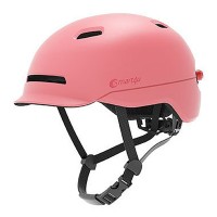 Шлем для роликов с козырьком Smart4u с фонариком розовый (54-58)