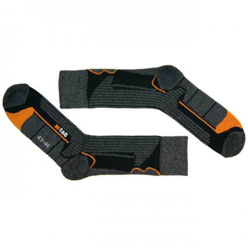 Носки для катания на роликах CoolMax M-Tag серо-оранжевые в магазине Rollbay.ru