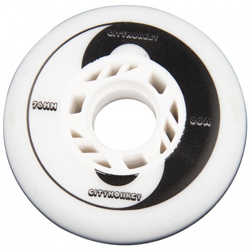 Колеса для роликов CityMonkey 80mm/88-90A белые/черные 4-pack фото Колеса для роликов CityMonkey 80mm/88-90A белые/черные 4-pack в магазине Rollbay.ru
