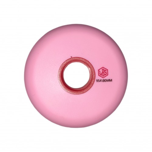Колесо для роликов LBS 76-80mm/95A розовое в магазине Rollbay.ru