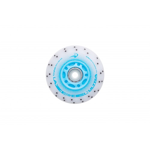Колесо для роликов светящееся Flying Eagle LazerWheelz Ultra+Spark 72-80mm/88A голубое в магазине Rollbay.ru