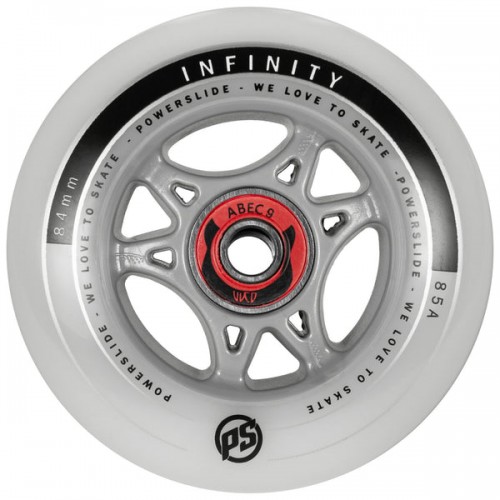 Колеса для роликов Powerslide Infinity 84mm/85A Колеса/Подшипники/Втулки набор 4-pack в магазине Rollbay.ru