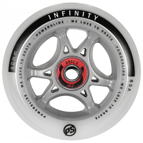 Колеса для роликов Powerslide Infinity 90mm/85A Колеса/Подшипники/Втулки набор 4-pack в магазине Rollbay.ru