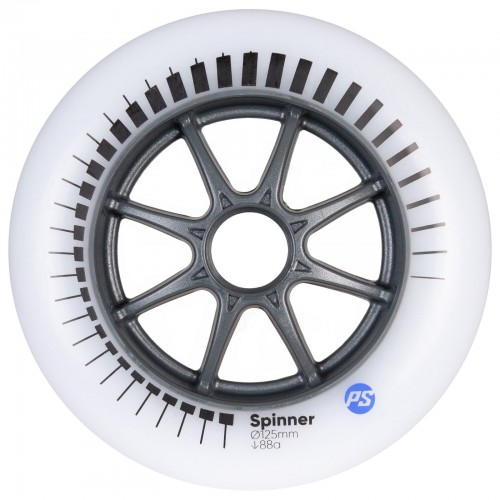 Колеса для роликов Powerslide Spinner NP 125mm/88a белые, 3-Pack в магазине Rollbay.ru