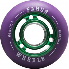 Колеса для агрессивных роликов Famus Green/Violet 64mm/90A 4-pack