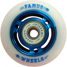 Колеса для агрессивных роликов Famus Blue/White 64mm/92A 4-pack