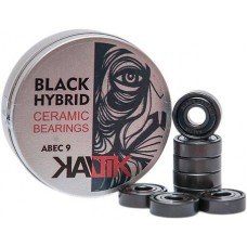 Подшипники для роликов Kaltik Black Ceramic Hybrids ABEC-9 (8 шт)