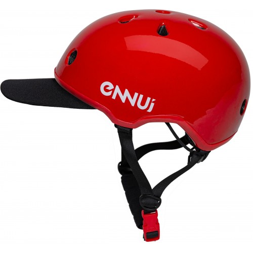 Шлем для роликов Ennui Elite Red 54-59 со съемным козырьком в магазине Rollbay.ru