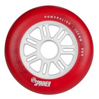 Колесо для роликов Powerslide Spinner 100mm/88A. Красный