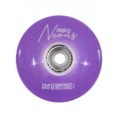 Колеса для квадов Chaya Neon Purple LED 65x38/78A 4-pack в магазине Rollbay.ru