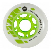 Колеса для роликов Powerslide Hurricane 76mm/85A (White/Green) 4-pack