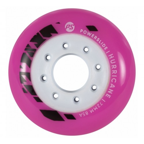 Колеса для роликов Powerslide Hurricane 72mm/85A (Pink/White) 4-pack в магазине Rollbay.ru