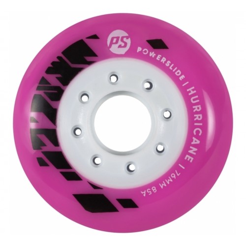 Колеса для роликов Powerslide Hurricane 76mm/85A (Pink/White) 4-pack в магазине Rollbay.ru