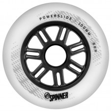 Колесо для роликов Powerslide Spinner 100mm/88A. Белый