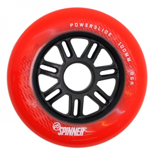Колеса для роликов Powerslide Spinner 100mm/86A. Красный 6шт. в магазине Rollbay.ru