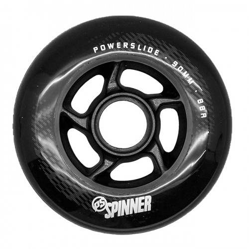 Колесо для роликов Powerslide Spinner 90mm/88A черное в магазине Rollbay.ru