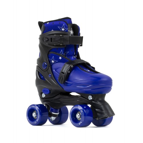 Ролики квады SFR Nebula Adjustable Quad Skates Black/Blue в магазине Rollbay.ru